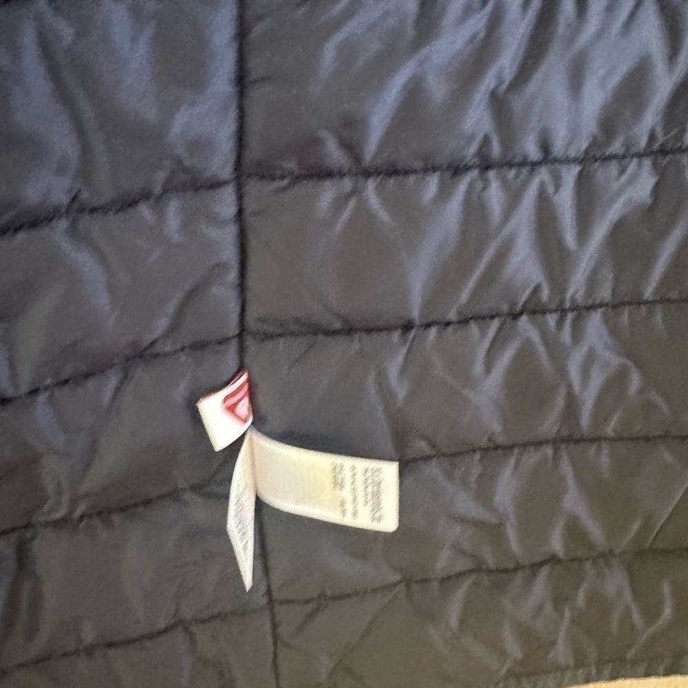 Men’s New Size m Medium Tommy Hilfiger Beige Long Vest Coat Peacoat primaloft - Picture 3 of 10